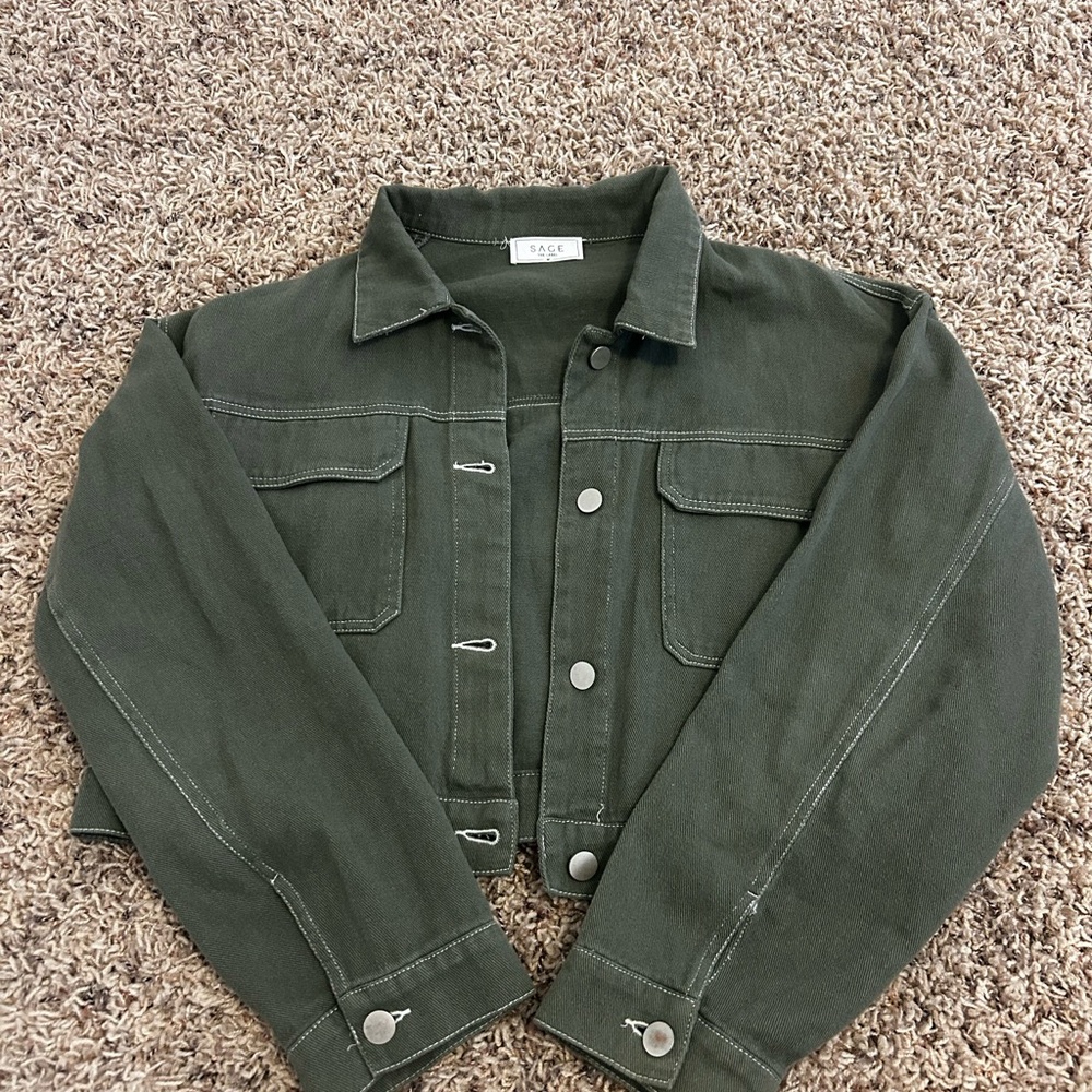 Sage Olive Green Fabric Detail